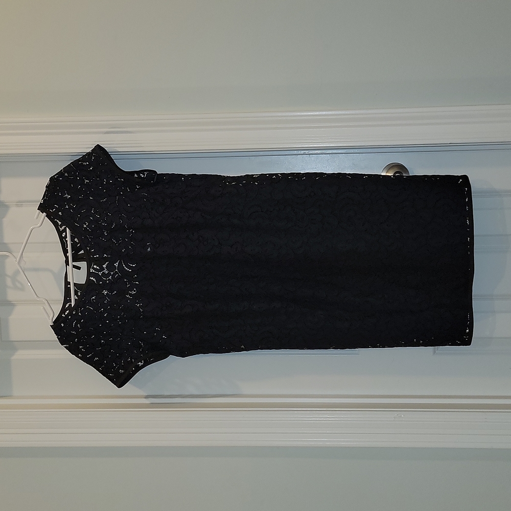Loft navy lace dress